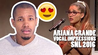 ARIANA GRANDE 2016 VOCAL IMPRESSIONS RIHANNA BRITNEY SPEARS SHAKIRA REACTION [upl. by Perkins]