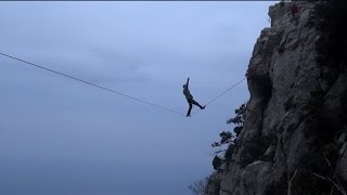 High above Monaco  Insane SlacklineMoves on a Highline [upl. by Aninaig]