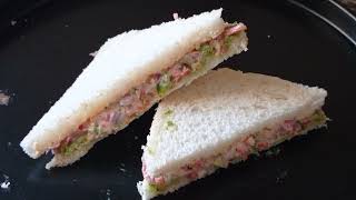 Veg creamy Sandwich। instant breakfast recipe। Healthytasty oilless recipe। [upl. by Cralg465]