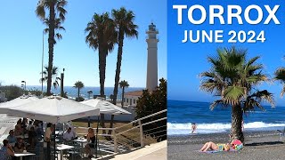 Torrox Costa Spain Promenade June 2024 Malaga Costa del Sol [upl. by Ylrbmik]