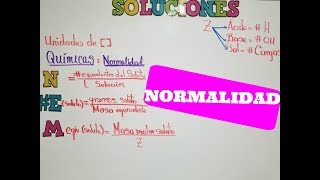 como calcular la normalidad de una solucion [upl. by Joseito]