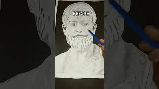 beforevsnow art sketchvsfinal drawing sketch artist draw trending btsarmy bts [upl. by Nwahser]