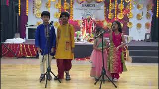 Ha re re re re re Rabindra Sangeet by EMICA Derby kids Sreyan Ishaan Satvika and Adweta [upl. by Ahsinotna]