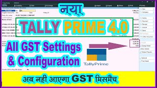 New Tally Prime 40  GST Details Settings in Tally Prime 40  GST Returns in Tally Prime 40 [upl. by Allenotna]