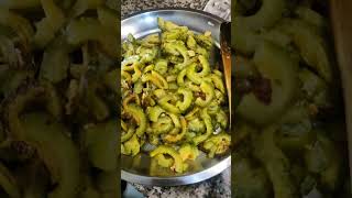 Karele ki new recipe 😋😋😋shortvideo indianfood trendingvideo indiafoods [upl. by Ailalue642]