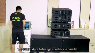 Installation wiring of ZSOUND LA210S28 line array system [upl. by Supmart]