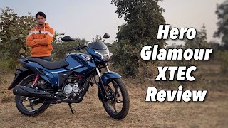 New Hero Glamour XTEC Review  Crazy Features 🔥 [upl. by Brill]