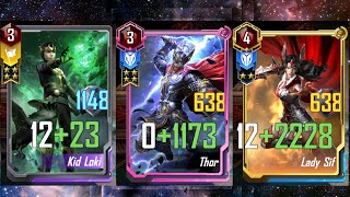 Kid Loki Thor Lady Sif Unity MARVEL DUEL [upl. by Hercule]