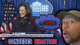 Kamala Harriss Conceding Speech To Donald Trump Reaction [upl. by Tterraj976]