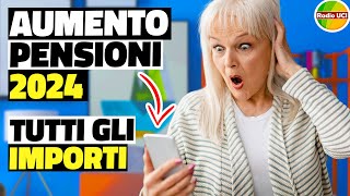 Aumento PENSIONI 2024  tabella Rivalutazione 54 GENNAIO perequazione  ADEGUAMENTO INFLAZIONE [upl. by Amehsyt]