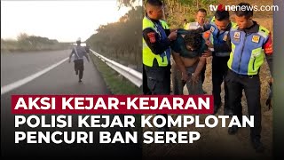 Kejarkejaran Polisi dan Komplotan Pencuri Ban Serep yang Beraksi di Tol Cipali  OneNews Update [upl. by Salem]