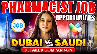 Pharmacy Job Vacancy in Dubai Vs Saudi  Pharmacist Salary in Dubai Vs Saudi  Detailed Comparison [upl. by Cosenza]