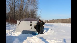 Polar Vortex Winter Camping in 32 Degrees With Wood Stove amp Tent [upl. by Droffats]