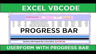 Userform with Progress Bar in Excel VBA [upl. by Tamis]