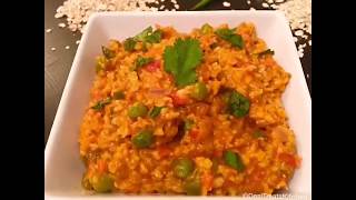 Masala Oats  Microwave Recipe  Easy amp Quick [upl. by Nnayelsel]