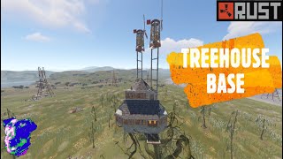 How to build the ONLY REAL Treehouse base in Rust  RUST 2022 [upl. by Ahsiryt]