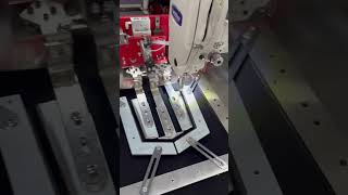 Automatic jeans pocket setter machine jeans shorts sewingmachine automatic [upl. by Rizzi]