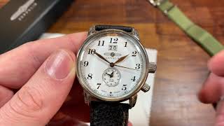 Unboxing Zeppelin Big Date Dual Time Swiss Quartz 76441 [upl. by Ymrots]