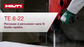 Marteau perforateur sans fil Hilti Nuron TE 622  Guide de démarrage rapide [upl. by Eliathas]