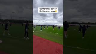 Marcus Rashford hits a perfect ‘Ozil bounce’ pass in training 😮‍💨 [upl. by Kare792]