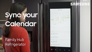 How to sync your Google calendar to your Family Hub refrigerator  Samsung US [upl. by Eurydice80]