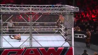 John Cena vs Dolph Ziggler Steel Cage Match  Raw Jan 14 2013 [upl. by Lorrad]