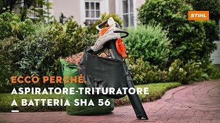 Soffiatore aspiratore e trituratore STIHL SHA 56 [upl. by Haiasi]