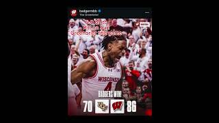 On Wisconsin badgers basketball wisconsinbasketball ucfknights fordaboys [upl. by Guinn]