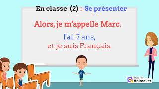 En classe 2  Se présenter في القسم 2  عرف بنفسك [upl. by Ardekan]