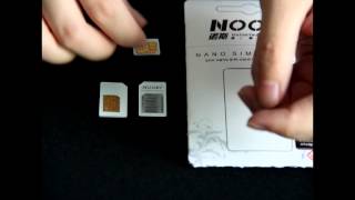 Noosy Nano sim 4FF card adapterwmv [upl. by Hollington]