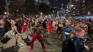 Thriller Dance  Michael Jackson  New York City Halloween Parade 2024 [upl. by Nirtak]