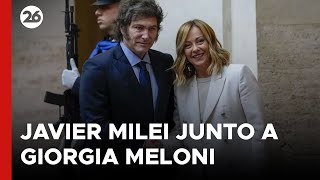 ARGENTINA  Javier MIlei junto a Giorgia Meloni [upl. by Ttej]