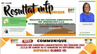 résultat des concours administratifs fonction publique ci 2022 [upl. by Cinamod127]