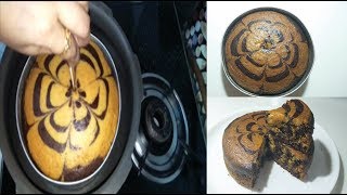 Zebra Cake Recipe in Cooker  Marble Cake Recipe  एग्ग्लेस आटा ज़ेबरा केक [upl. by Rockie958]