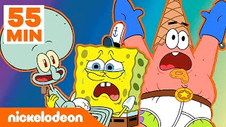 Bob Esponja  UMA HORA dos melhores momentos da Temporada 9 PARTE 1  Nickelodeon em Português [upl. by Atteuqihc357]