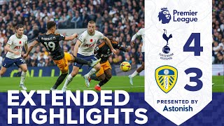 EXTENDED HIGHLIGHTS  TOTTENHAM HOTSPUR 43 LEEDS UNITED  PREMIER LEAGUE [upl. by Ainessey]