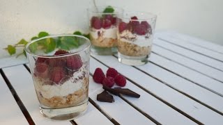 HimbeerMascarpone Dessert im Glas  super lecker amp einfach [upl. by Delores]