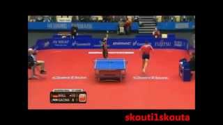 Table tennis  Best match point ever Boll  Gacina HD [upl. by Aicirtal181]