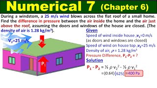 Numerical 7 Chapter 6 Physics Class 11  Fluid Dynamics  1st Year KPK Syllabus  Study With ME [upl. by Eluj979]