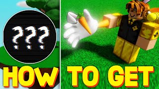 HOW TO GET GLOVEL GLOVE  THE HUNT BADGE in SLAP BATTLES SHOWCASE ROBLOX [upl. by Ramso]