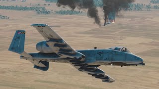 A10 Thunderbolt II WARTHOG Wipes Out Insurgent Convoys [upl. by Enreval]