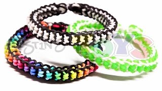 How to Make a Boxed Bow Bracelet  EASY design on the Rainbow Loom [upl. by Yung559]