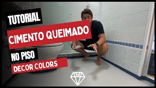 PISO DE CIMENTO QUEIMADO  Tutorial completo [upl. by Primo991]