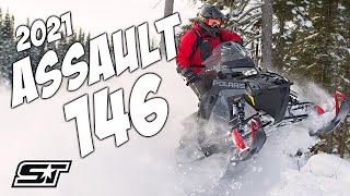 2021 Polaris 850 Switchback Assault 146 Snowmobile Review [upl. by Nyra649]