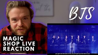 BTS  MAGIC SHOP  LIVE  REACTION [upl. by Odrareg350]