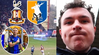 PYROS amp INCREDIBLE AWAY FANS as THE BANTAMS ARE EMBARRASSED  Bradford City 15 Mansfield Town Vlog [upl. by Hendrix738]