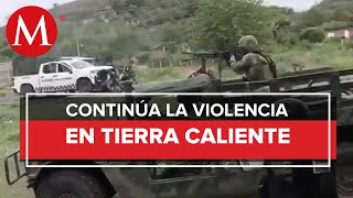 Elementos federales y criminales se enfrentaron en Aguililla Michoacán [upl. by Odlabso517]