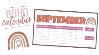 Boho Calendar Google Slide  Google Slide Tutorial  Aesthetic Tech [upl. by Harrington]