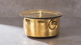 PTAL Brass Patila for Cooking  100 Pure Brass Round Heavy Bottom [upl. by Corvese]