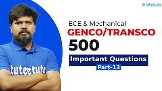 GENCO TRANSCO 500 Important Questions With Explanations Part13  tsgenco tstransco genco [upl. by Hump232]